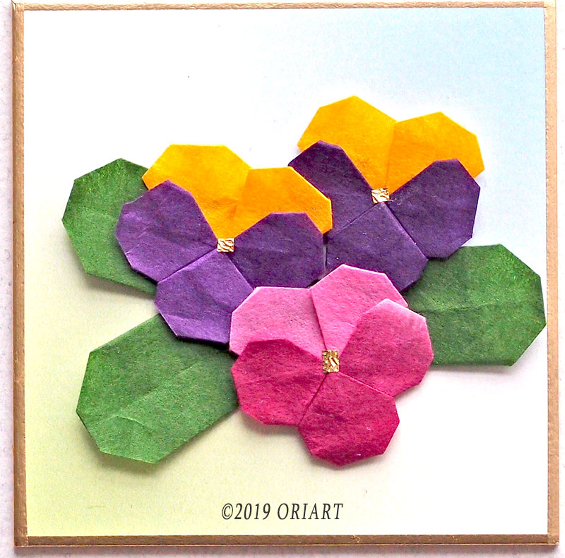 最も人気のある パンジー 折り紙 立体 無料の折り紙画像